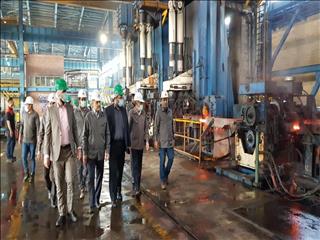 بازدید مدیرعامل فولاد خوزستان از فولادسازی های کاوه و جهان آرا