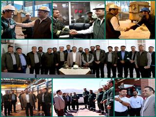 بازدید نوروزی مدیرعامل فولاد غدیر نی‌ریز از خطوط تولید و برنامه‌ریزی برای سال جدید