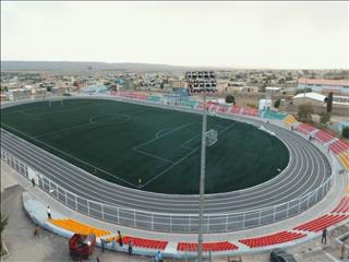 بهسازی و تجهیز ورزشگاه شهید شهابی بافت توسط گروه مالی گردشگری