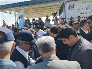 بازدید وزیر صنعت از طرح ورق گرم فولاد کردستان در قروه