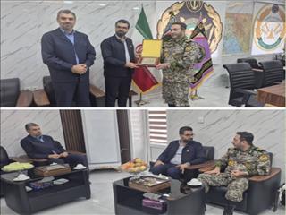 دیدار معاون منابع انسانی و امور اجتماعی شرکت فولاد خوزستان با فرمانده پدافند هوایی منطقه جنوب غرب کشور